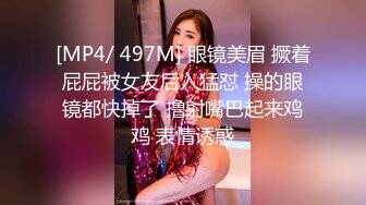 [MP4/ 497M] 眼镜美眉 撅着屁屁被女友后入猛怼 操的眼镜都快掉了 撸射嘴巴起来鸡鸡 表情诱惑